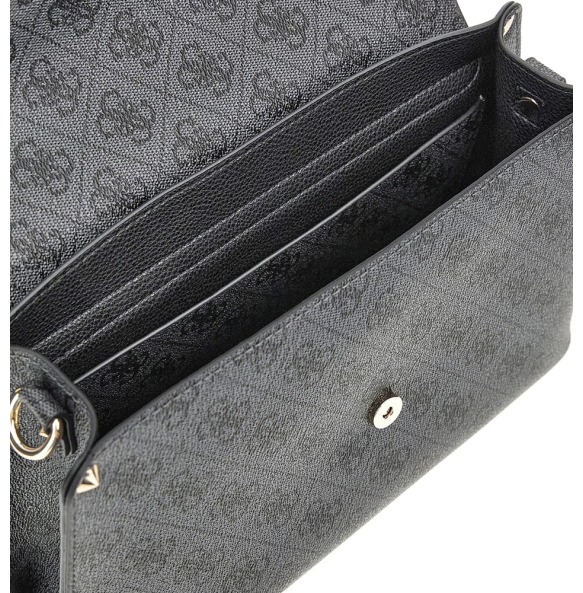 Τσάντα GUESS Meridian Flap Crossbody HWSG6974200 Μαύρο
