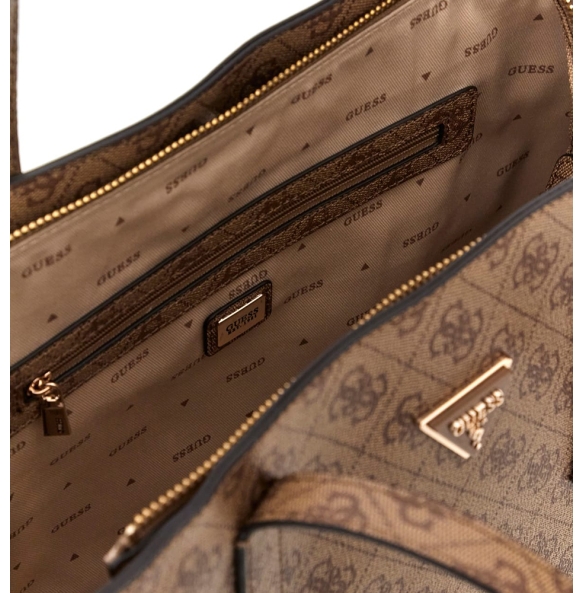 Τσάντα GUESS Meridian Girlfriend Tote HWSG6974230 Μπεζ