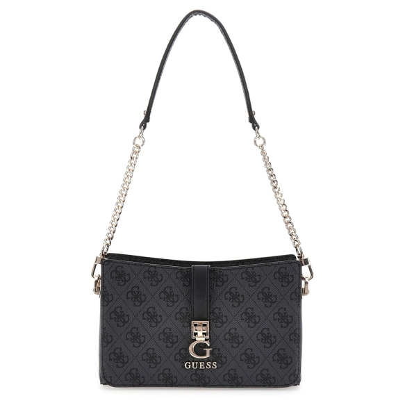 Τσάντα GUESS Zamira Top Zip Shoulder Bag HWSG9629180 Μαύρο