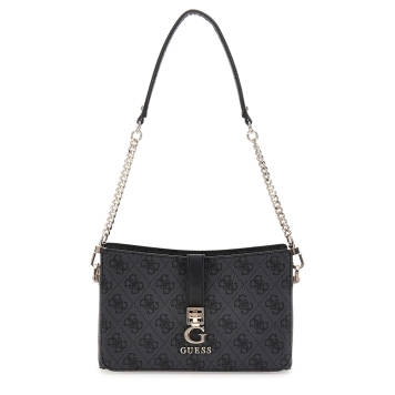 Τσάντα GUESS Zamira Top Zip Shoulder Bag HWSG9629180 Μαύρο