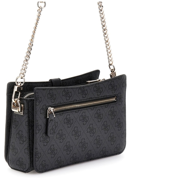 Τσάντα GUESS Zamira Top Zip Shoulder Bag HWSG9629180 Μαύρο