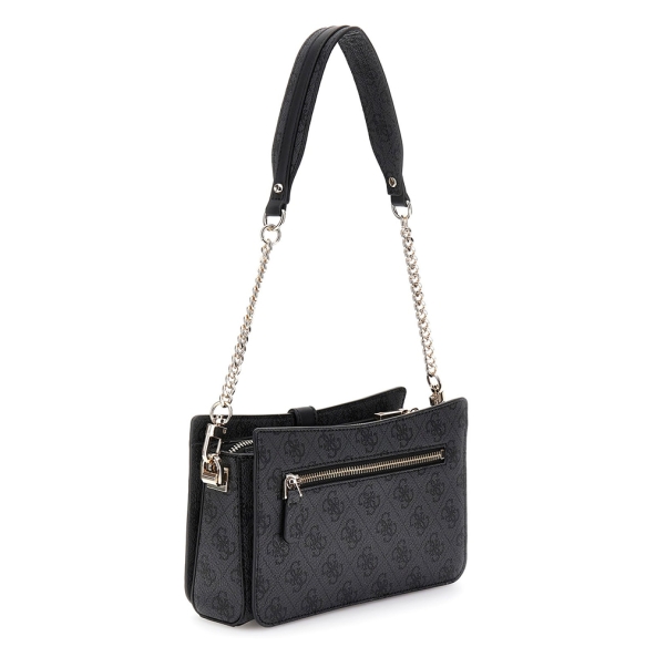 Τσάντα GUESS Zamira Top Zip Shoulder Bag HWSG9629180 Μαύρο