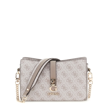 Τσάντα GUESS Zamira Top Zip Shoulder Bag HWSG9629180 Μπεζ
