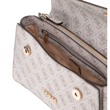 Τσάντα GUESS Zamira Convertible xBody Flap HWSG9629210 Λευκό