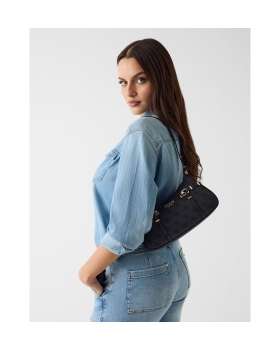 Τσάντα GUESS Leona Logo Shoulder Bag HWSG9917180 Ανθρακί