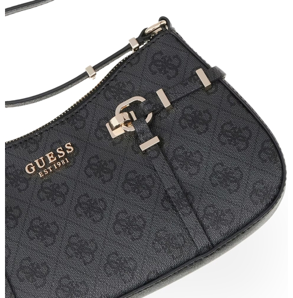 Τσάντα GUESS Leona Logo Shoulder Bag HWSG9917180 Ανθρακί