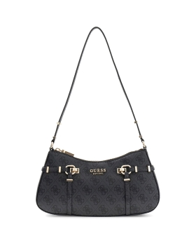 Τσάντα GUESS Leona Logo Shoulder Bag HWSG9917180 Ανθρακί