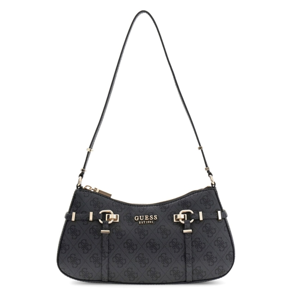 Τσάντα GUESS Leona Logo Shoulder Bag HWSG9917180 Ανθρακί
