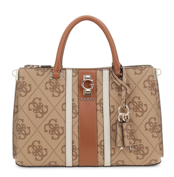 Τσάντα GUESS Erenia Girlfriend Satchel HWSO7838060 Μπεζ