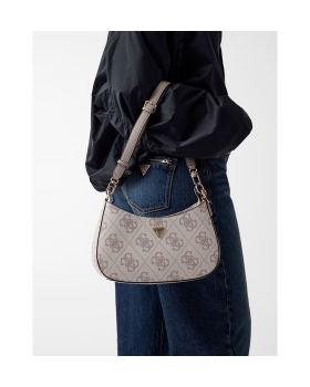 Τσάντα GUESS Noelle Top Zip HWSO9672180 Μπεζ