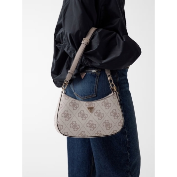 Τσάντα GUESS Noelle Top Zip HWSO9672180 Μπεζ