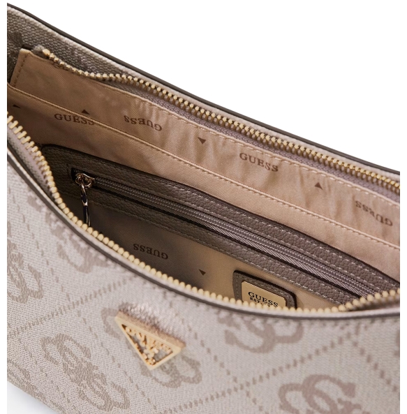 Τσάντα GUESS Noelle Top Zip HWSO9672180 Μπεζ