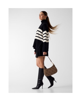 Τσάντα GUESS Noelle Top Zip HWSO9672180 Καφέ