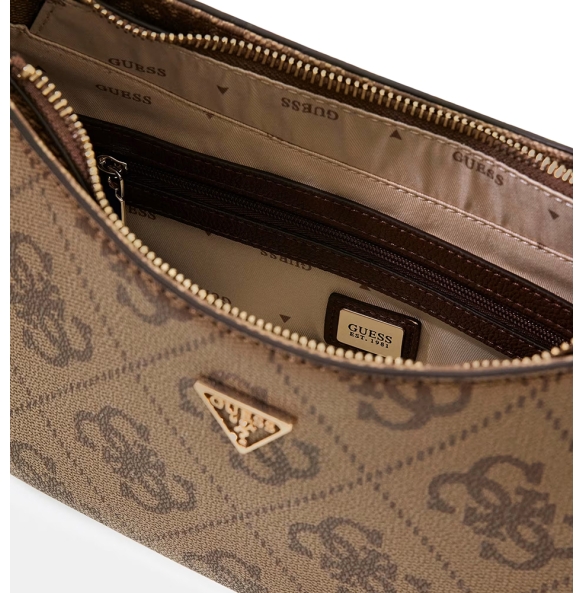 Τσάντα GUESS Noelle Top Zip HWSO9672180 Καφέ