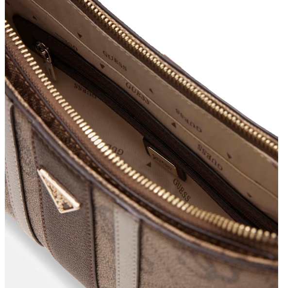 Τσάντα GUESS Noelle Top Zip HWSS9672180 Καφέ