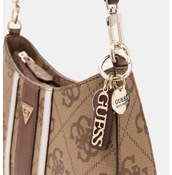Τσάντα GUESS Noelle Top Zip HWSS9672180 Καφέ