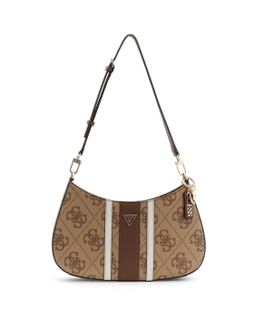 Τσάντα GUESS Noelle Top Zip HWSS9672180 Καφέ