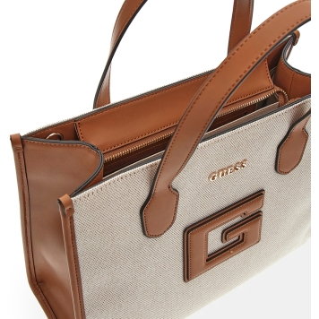 Τσάντα GUESS G Status Tote HWWG9198220 Καφέ