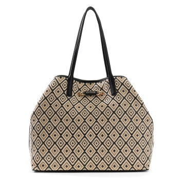 Τσάντα Guess Sophia Shopper HWWG9913240 Μαύρο-Κρεμ