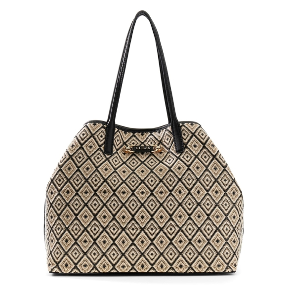 Τσάντα Guess Sophia Shopper HWWG9913240 Μαύρο-Κρεμ