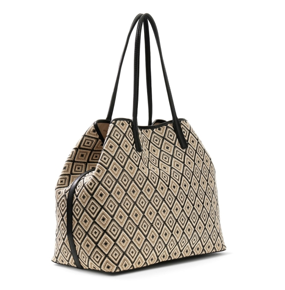 Τσάντα Guess Sophia Shopper HWWG9913240 Μαύρο-Κρεμ