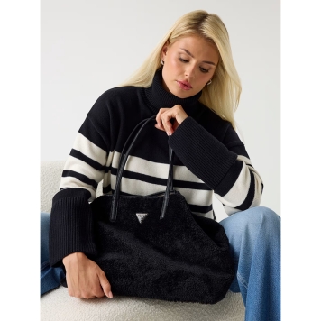 Τσάντα GUESS Vittoria Large HWWS9514290 Μαύρο