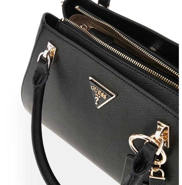 Τσάντα GUESS Noelle Luxury Satchel HWZG7879070 Μαύρο