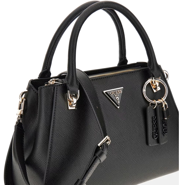 Τσάντα GUESS Noelle Luxury Satchel HWZG7879070 Μαύρο