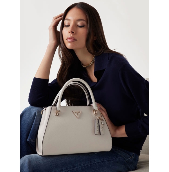 Τσάντα GUESS Noelle Luxury Satchel HWZG7879070 Λευκό