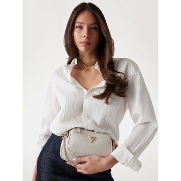 Τσάντα GUESS Noelle double pouch HWZG7879710 Εκρού