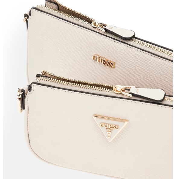Τσάντα GUESS Noelle double pouch HWZG7879710 Εκρού