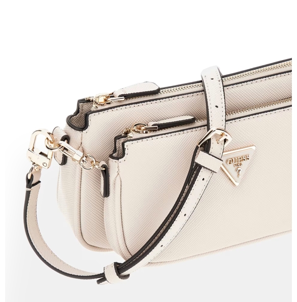 Τσάντα GUESS Noelle double pouch HWZG7879710 Εκρού