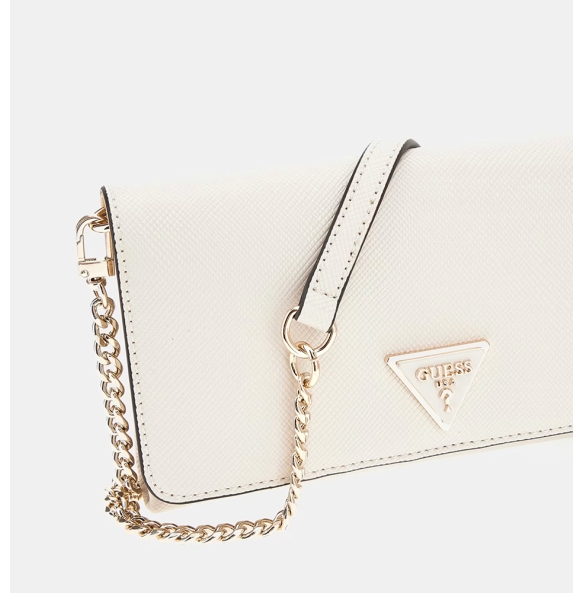 Τσάντα GUESS Noelle xBody Flap Organizer HWPT7879790 Λευκό