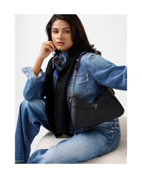 Τσάντα GUESS Serenova Shoulder Bag HWZG8091180 Μαύρο