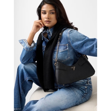 Τσάντα GUESS Serenova Shoulder Bag HWZG8091180 Μαύρο