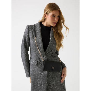 Τσάντα GUESS Noelle xBody Organizer Flap HWZG9672750 Μαύρο