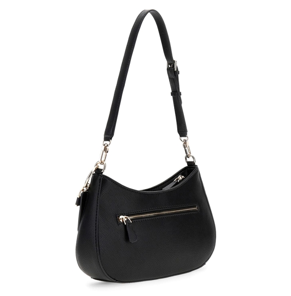 Τσάντα GUESS Noelle Shoulder Bag HWZG9672180-BLA Μαύρο