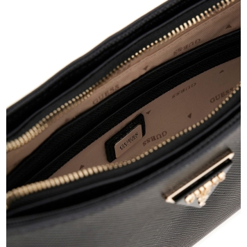 Τσάντα GUESS Noelle Shoulder Bag HWZG9672180-BLA Μαύρο