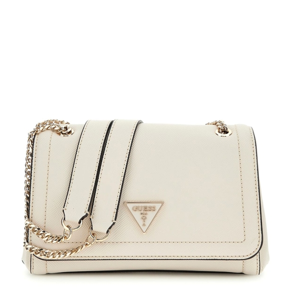 Τσάντα GUESS Noelle Convertible XBody Flap HWZG9672210 Εκρού Τσάντα GUESS Noelle Convertible XBody Flap HWZG9672210 Εκρού