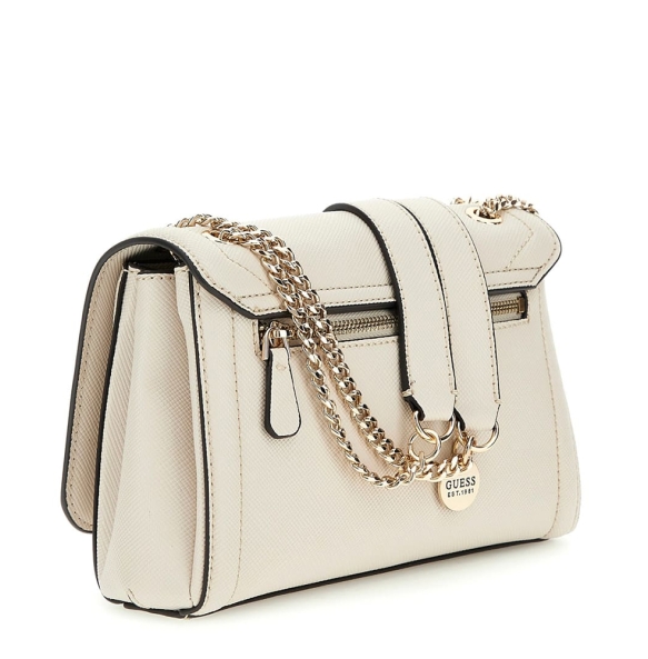 Τσάντα GUESS Noelle Convertible XBody Flap HWZG9672210 Εκρού Τσάντα GUESS Noelle Convertible XBody Flap HWZG9672210 Εκρού