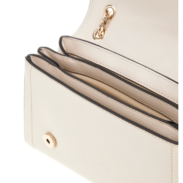 Τσάντα GUESS Noelle Convertible XBody Flap HWZG9672210 Εκρού