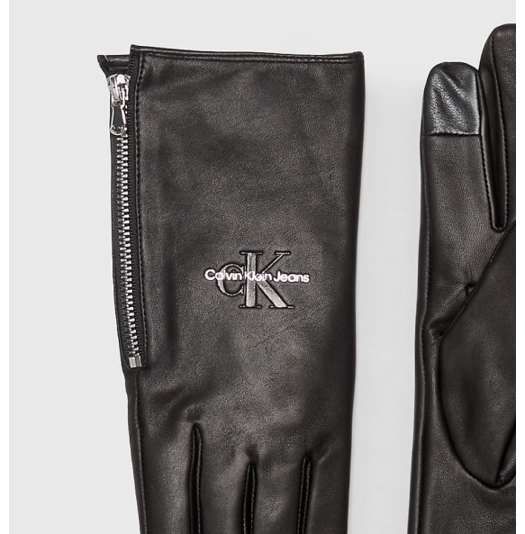 Γάντια CALVIN KLEIN Leather Gloves 10153 Μαύρο