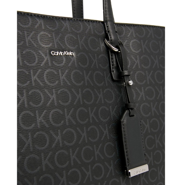 Τσάντα CALVIN KLEIN CK Must Shopper Epi Monogram 11767 Μαύρο