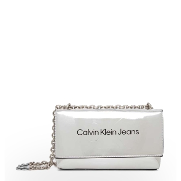 Τσάντα CALVIN KLEIN Sculpted Flap 11856 Ασημί