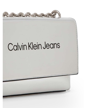 Τσάντα CALVIN KLEIN Sculpted Flap 11856 Ασημί