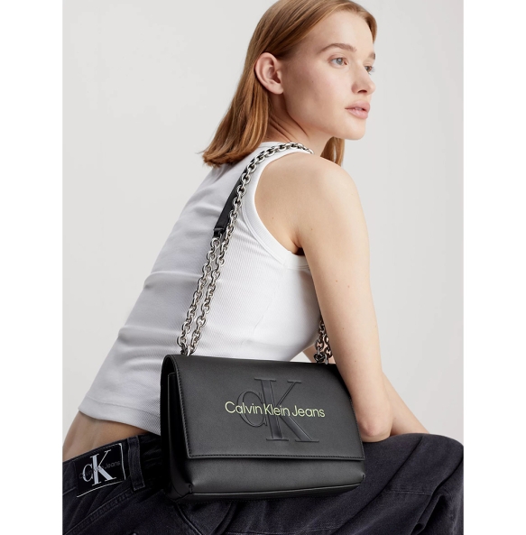 Τσάντα CALVIN KLEIN Sculpted Flap 11866 Μαύρο