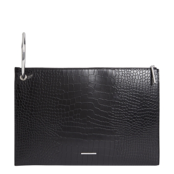 Τσάντα CALVIN KLEIN Ring Clutch Croco 12180 Μαύρο