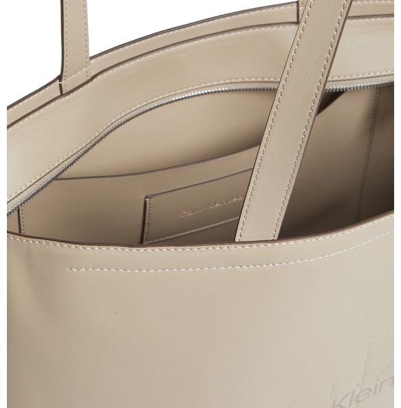 Τσάντα CALVIN KLEIN Sculpted Slim Tote 12222 Μπεζ