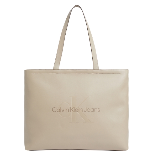 Τσάντα CALVIN KLEIN Sculpted Slim Tote 12222 Μπεζ