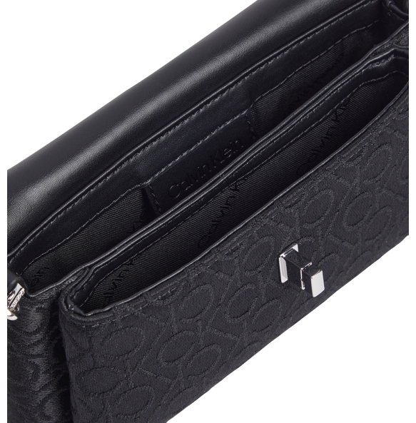 Τσάντα CALVIN KLEIN Re-Lock Mini jacquard 12642 Μαύρο